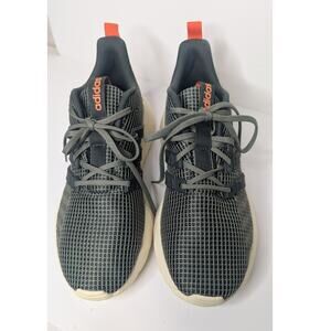 Adidas Questar Flow Green Legend Earth Orange Men boys size 6.5
